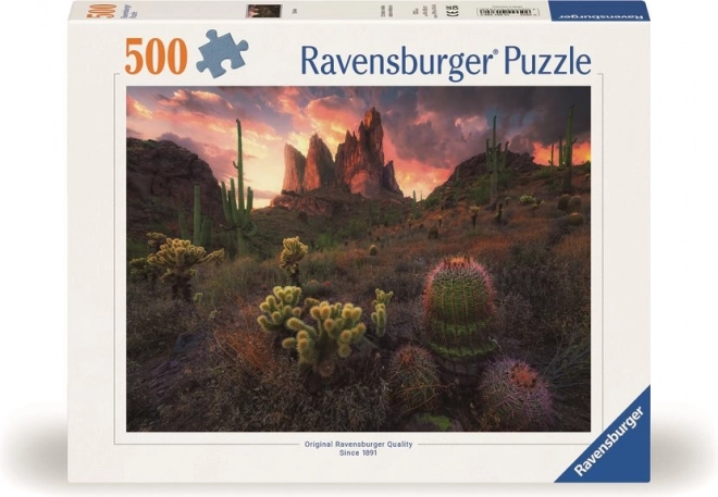 Kaktuszok alkonyatkor - Ravensburger puzzle 500 darabos