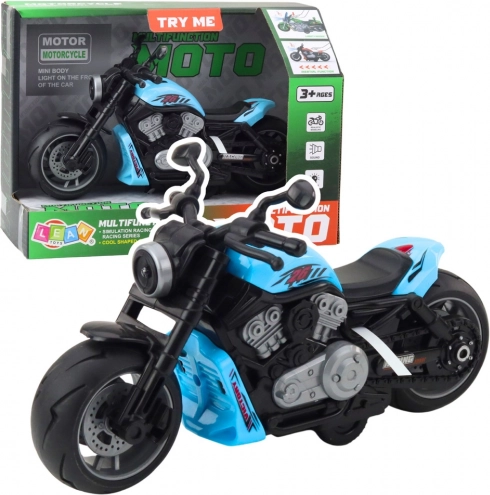 Kék gyerek motorkerékpár LED fényekkel és hangokkal