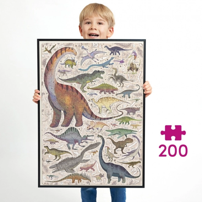 Dinoszauruszos Puzzlove Puzzle 200 Darabos