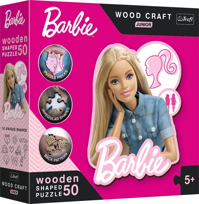 Wood Craft Junior puzzle - Barbie kép 50 darabból