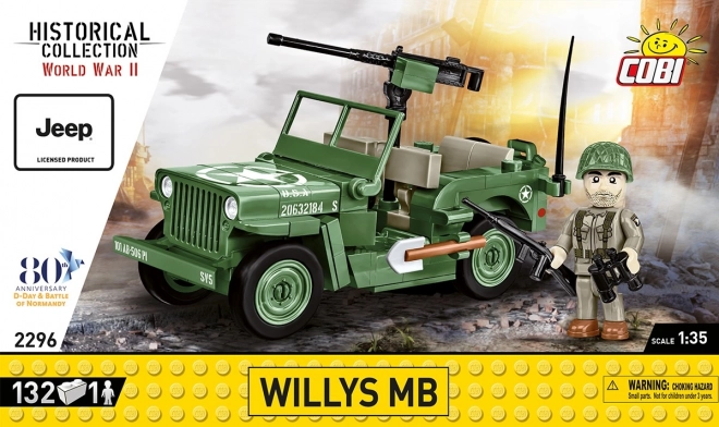 Cobi II. világháborús Willys MB D-nap modell, 1:35