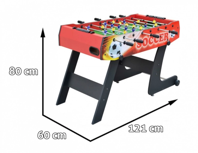 Asztali foci gyerekeknek 6+ és felnőtteknek Piros MDF + összecsukható tábla