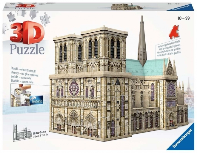 Notre-Dame székesegyház 3D puzzle - Ravensburger