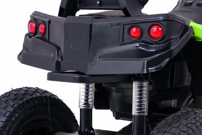 Gyermek ATV Air akkumulátoros quad Fekete-Zöld + felfújható kerekek + MP3 rádió + lassú indítás