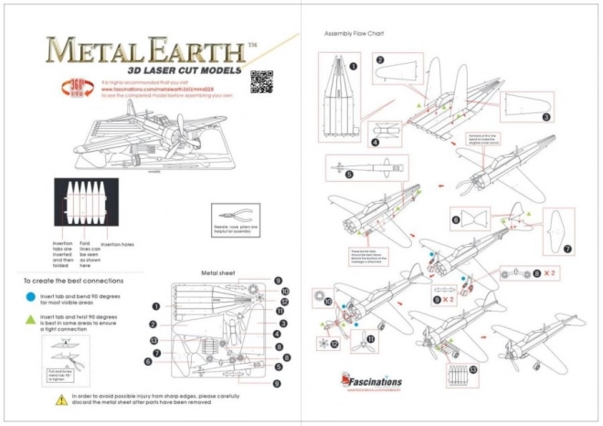 Metal Earth 3D puzzle Mitsubishi Zero vadászgép