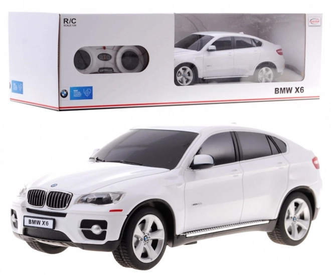 Távirányítós BMW X6 fehér SUV modell