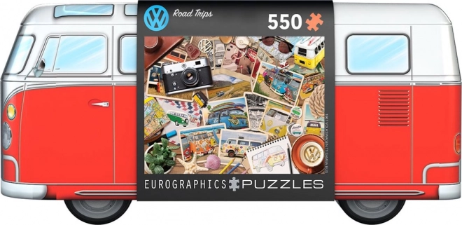 Volkswagen utazás puzzle fémdobozban 550 darab