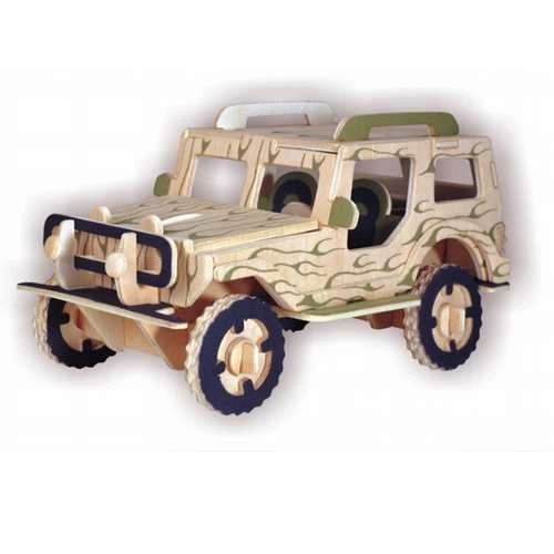 Fából készült 3D puzzle Jeep