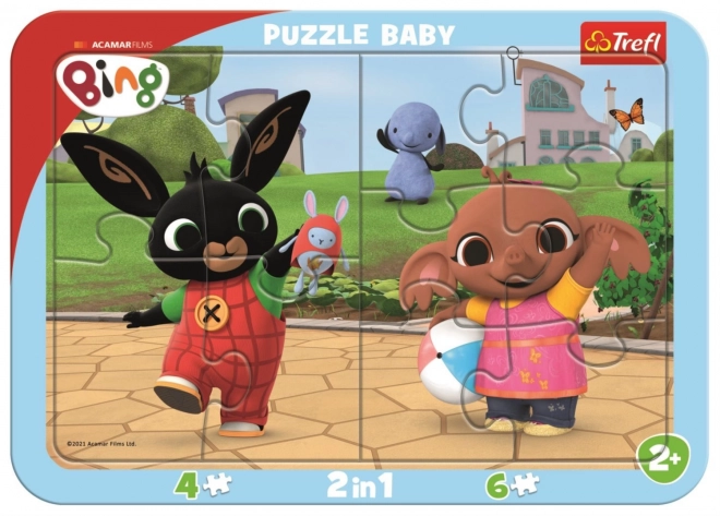 Baba puzzle Bing játék 2 az 1-ben, 10 darab