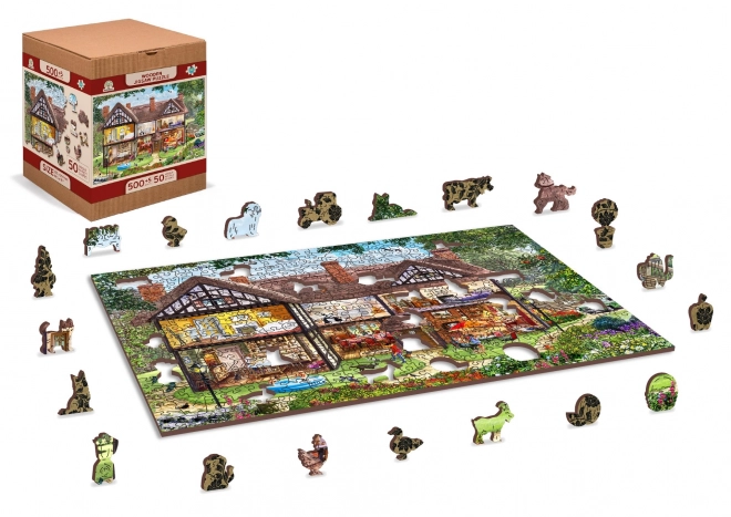 wooden city fa puzzle – Nyári szezon háza 2 az 1-ben, 505 darab, környezetbarát