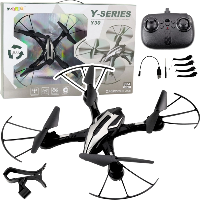 Dron Y30 LED fényekkel és 360°-os forgással