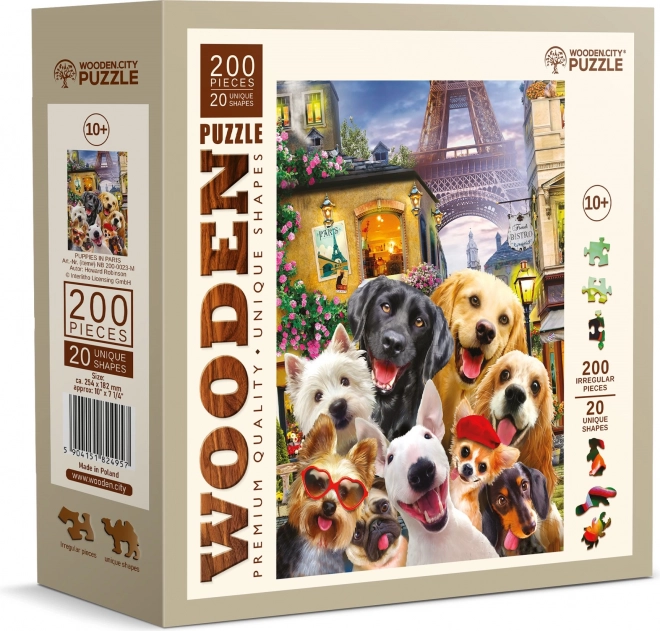 Fa puzzle Kölykök Párizsban 200 darabos