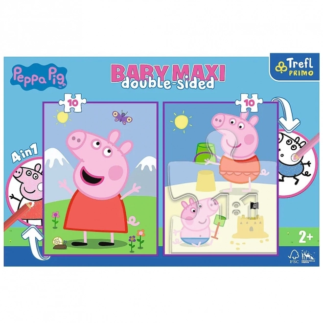 Kettős puzzle Peppa malac - Jó reggelt