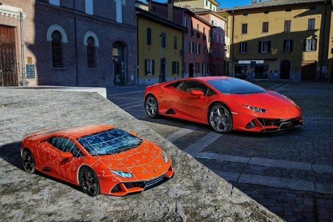 Lamborghini Huracán Evo narancssárga puzzle 108 darab