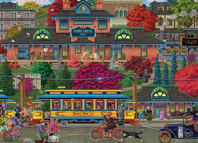 Cobble Hill villamosmegálló puzzle 500 darabos