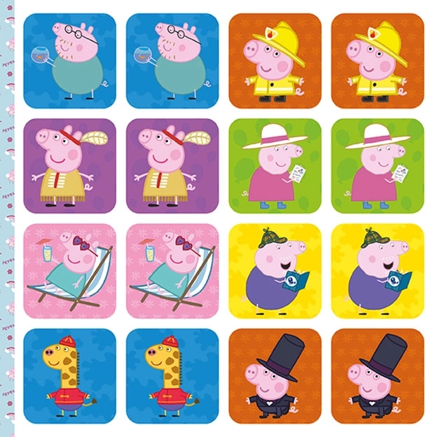 Pexeso füzetben Peppa malac