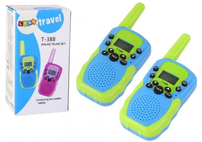 Zöld-kék gyerekeknek szánt walkie talkie