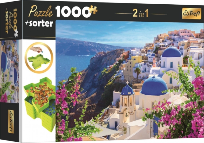 Trefl puzzle válogatóval 2 az 1-ben Santorini, Görögország, 1000 darab