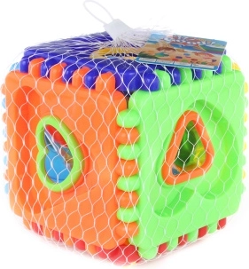 Bedobó kocka gyerekeknek 15 cm, 12 forma