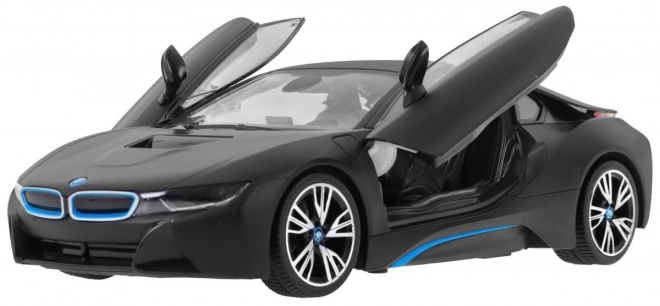 BMW i8 fekete RASTAR 1:14 távirányítós autó + 2,4 GHz távirányítás