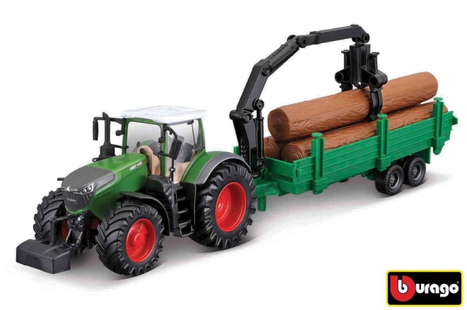 Farm traktor Fendt 1050 Vario és favonszoló játék szett