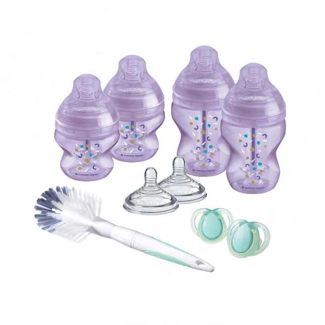 Tommee Tippee advanced anti-colic cumisüveg készlet, vegyes méretek, lila, 9 darabos