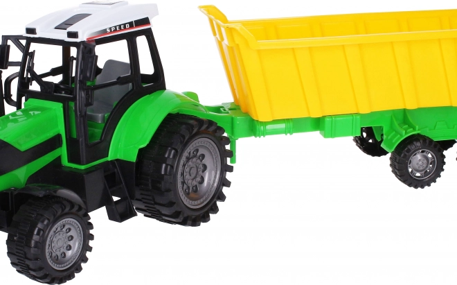 Nagy traktor utánfutóval