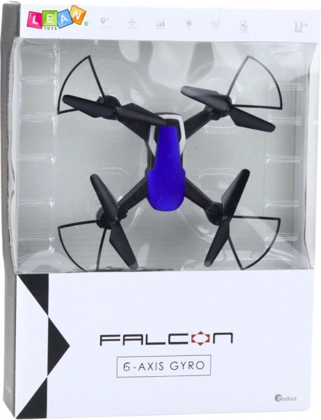 Falcon drón hat tengellyel és LED világítással