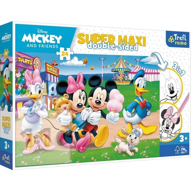 Kétszemélyes puzzle Mickey egér: A Vidám Park