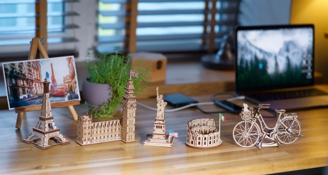 Ugears 3D Fa Mechanikus Puzzle Eiffel-torony
