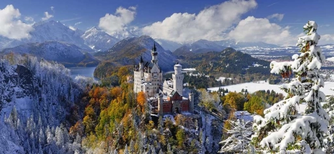 neuschwanstein kastély panoráma kirakó 2000 darabos