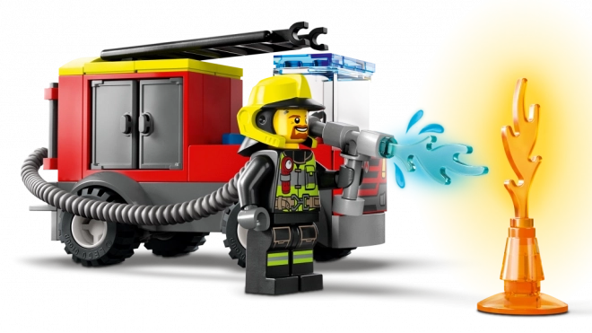 Tűzoltóállomás és tűzoltóautó LEGO City készlet