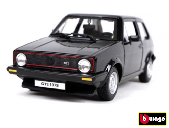 Bburago Volkswagen Golf MK1 GTI fekete modell autó 1:24