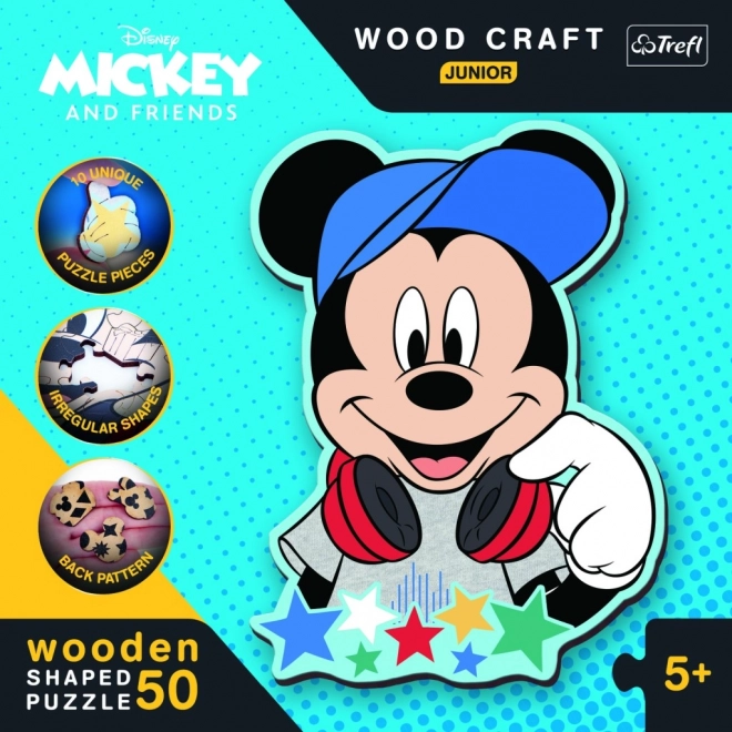 Trefl wood craft junior mickey egér világában puzzle 50 darabos