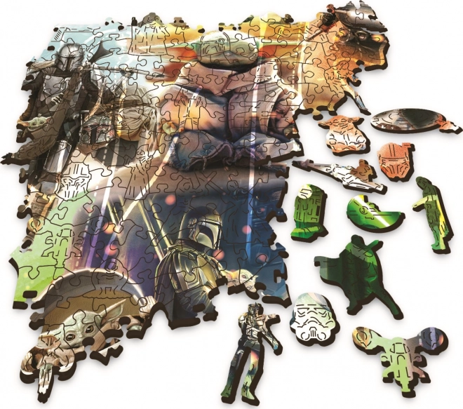 Star Wars Mandalorian Grogu rejtély fa puzzle