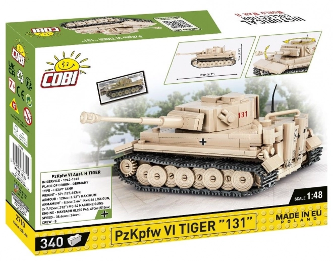 Cobi PzKpfw VI Tiger 131 modellkészlet, 1:48, 340 darabos