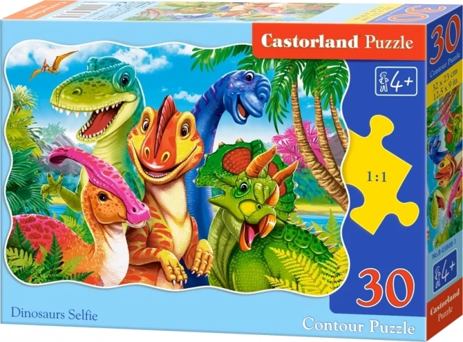 Dinoszaurusz szelfi puzzle 30 darabos