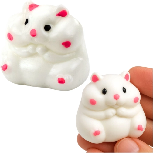 Antistressz squishy gyurma fehér hörcsög 5 cm