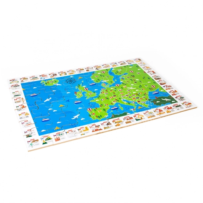 Bigjigs Toys európai nevezetességek puzzle