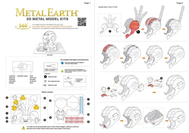 Metal Earth 3D puzzle - Iron Man sisak