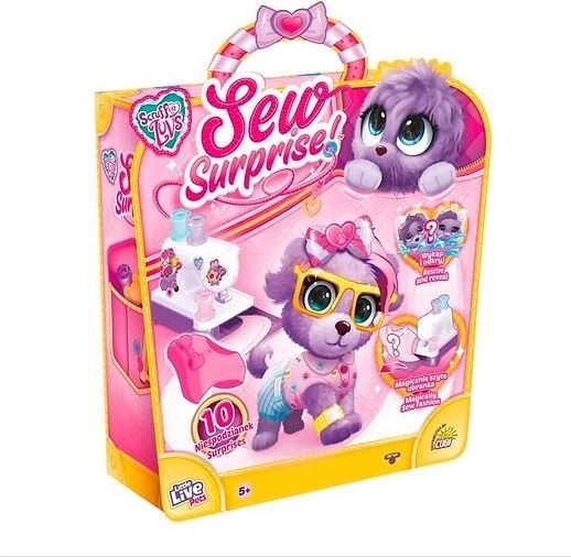 Varázslatos varró készlet + lila plüss Little Live Pets Sew Surprise
