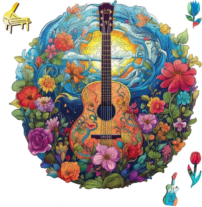 Fa puzzle Gitár 200 darabos