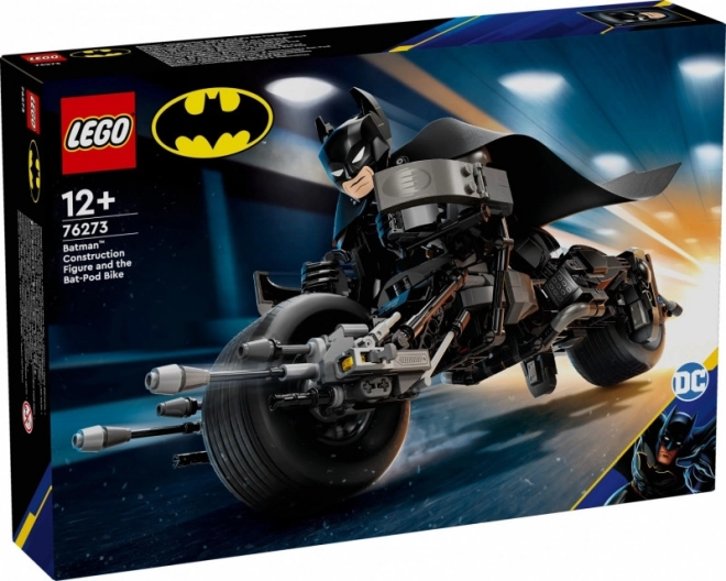 Batman és Bat-Pod motorkerékpár összerakható figura