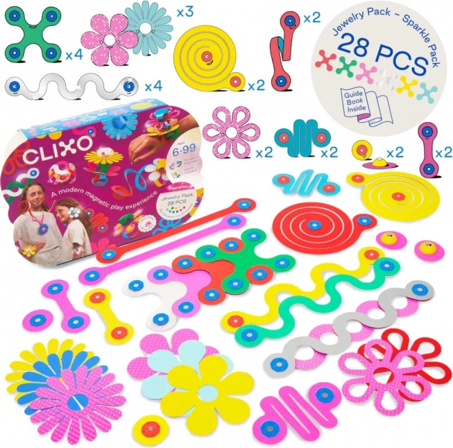 Clixo Ékszer Csomag Kreatív kocka készlet ékszer készítéshez - 28 db