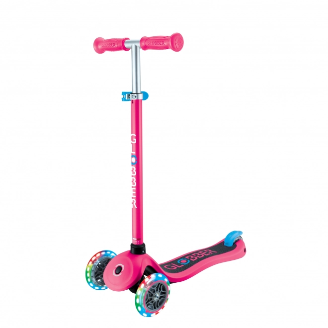 Globber primo lights háromkerekű roller - Fuchsia pink