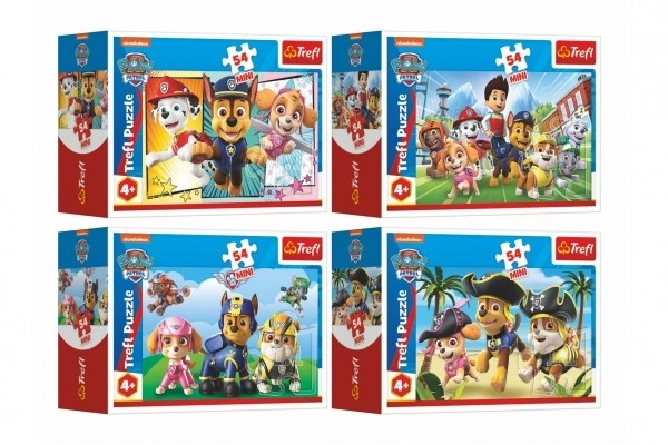 Minipuzzle 54 darabos Paw Patrol 4 fajtája dobozban