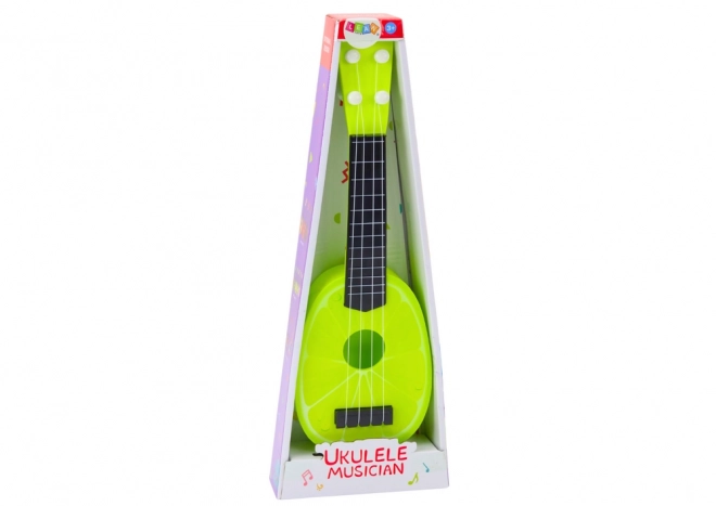 Ukulele gyerekeknek lime mintával