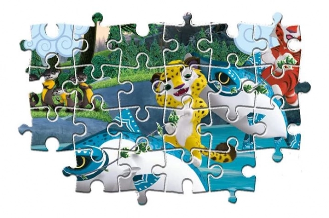 CLEMENTONI Leo és Tig vízi kaland maxi puzzle - 24 darabos