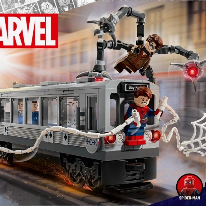 Pókember vs Doktor Oktopusz - jelenet a metrón LEGO Super Heroes