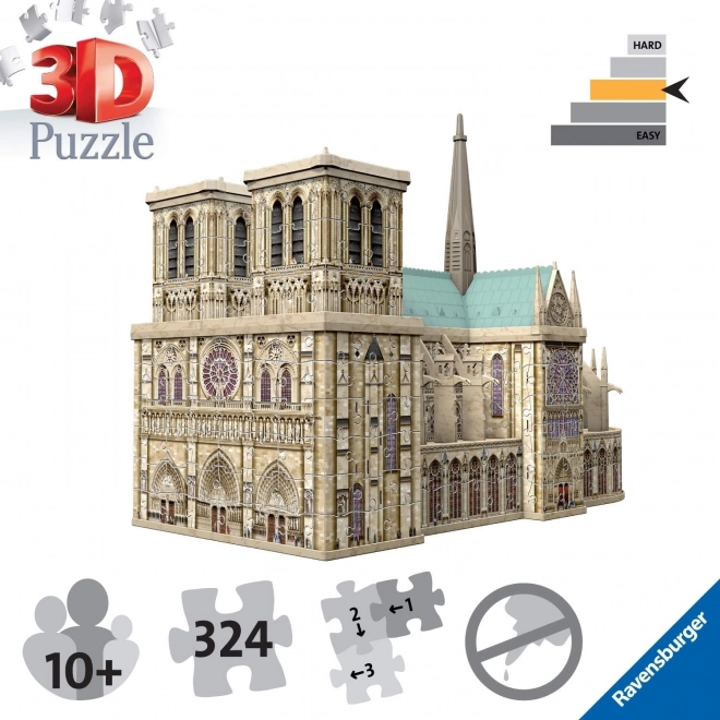Notre-Dame székesegyház 3D puzzle - Ravensburger